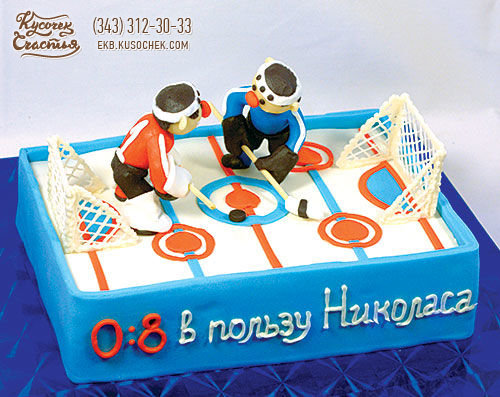 Детский торт «Хоккеисты»