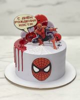 Детский торт «Человек-паук в черном»