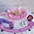 Детский торт «Метрики на годик для девочки»