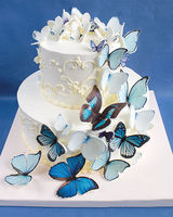 Праздничный торт «Вихрь голубых бабочек»