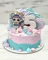 Детский торт «Кукла Лол Единорог»