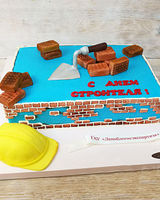 Корпоративный торт «С днем строителя»