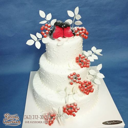 Свадебный торт «Снегири»
