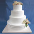 Свадебный торт «Живые цветы на белом» 1